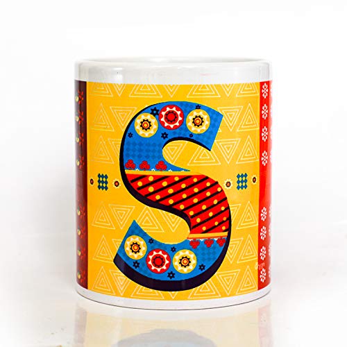 Alphabet S Coffee Mug, Fun Gift for Birthdays, Anniversary, Party & Farewell,Gifts for Him & Her, Ceramic Mug with 300 ml Capacity