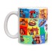 Ghirani Kolkata / Calcutta City Coffee Mugs, Kolkata Lovers Must Have, Fun Kolkata Print Ceramic Mugs with 300 ml Capacity, Multicolour