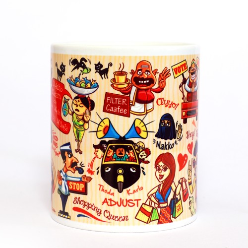 Ghirani People of India Ceramic Fun and Quirky Coffee Mug