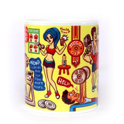 Ghirani Gym Fun Life Coffee Mug | Workout Motivation Mug